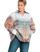 Figl Camasa oversize multicolor - imprimeu original - poliester -