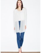 Figl Cardigan dama - M441 - ecru - poliester si vascoza