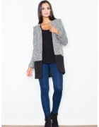 Figl Cardigan dama poliester - gri - negru -