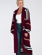 Figl Cardigan dama - visiniu - material tricotat acril