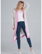 Figl Cardigan lung tricotaj moale - maneci lungi - multicolor - poliester - elastan - nailon