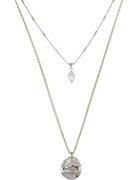 Figl Colier elegant cu perla si moneda