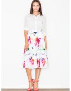 Figl Fusta midi eleganta - floral - poliester - multicolor