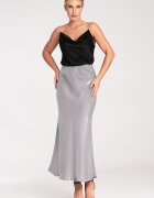 Figl Fusta Midi gri - viscoza -