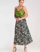 Figl Fusta midi imprimeu zebra - elastica - poliester -