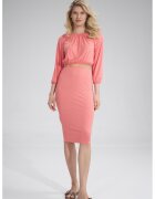 Figl Fusta midi viscoza - roz -