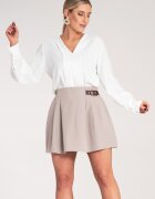 Figl Fusta scurta - eleganta - bej - poliester -