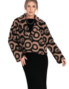 Figl Geaca dama M1117 - Poliester - Bej - Cu guler -