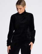 Figl Hanorac dama M967 - negru - aspect catifea - poliester
