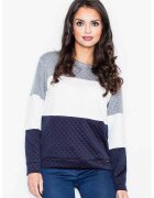 Figl Hanorac dama multicolor - maneci lungi - poliester/elastan -