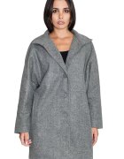 Figl Palton dama M589 - Poliester/Viscoza - Gri -