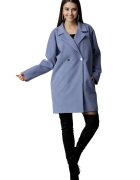 Figl Palton dama M625 - Poliester/Viscoza - Albastru