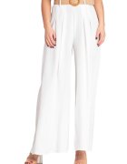 Figl Pantaloni dama - eleganti - alb - poliester -