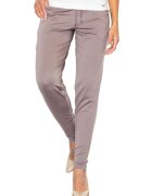 Figl Pantaloni dama M280 - cu snur - maro - viscoza/elastan