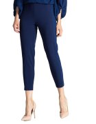 Figl Pantaloni dama M689 - albastru - eleganti - talie inalta - poliester/elastan