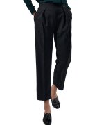 Figl Pantaloni dama M720 - negri - eleganti - talie inalta - poliester