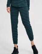 Figl Pantaloni dama M813 - verzi - talie elastica - din poliester/elastan/viscoza - cu dungi -