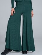 Figl Pantaloni dama M820 - largi - cu dungi - verde - viscoza/elastan/poliester -