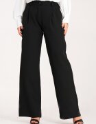 Figl Pantaloni dama - negri - talie inalta - croiala larga - material poliester/elastan -
