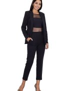 Figl Pantaloni dama - Negru - Eleganti - Poliester/Viscoza