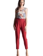 Figl Pantaloni dama - Poliester - Rosu