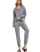 Figl Pantaloni dama - trening - gri - poliester/viscoza -