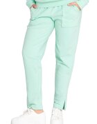 Figl Pantaloni dama verzi - bumbac/elastan - talie elastica - buzunare functionale