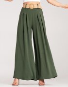 Figl Pantaloni dama - verzi - cu curea - poliester -