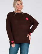 Figl Pulover dama - M1240 - tricotat gros - maro