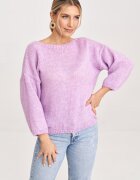 Figl Pulover dama M993 - violet - croiala clasica - detaliu decorativ - amestec acril - poliester - lana - nylon -