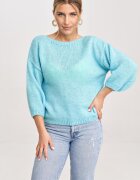 Figl Pulover dama model M993 - maneci 3/4 - albastru - fabric moale -