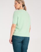 Figl Pulover dama - verde menta - maneca scurta - tricot -
