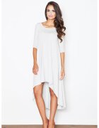 Figl Rochie asimetrica - cu maneci lungi - din viscoza