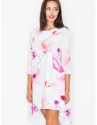 Figl Rochie - asimetrica - Poliester - florala - multicolor