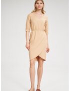 Figl Rochie bej - maneci scurte - poliester - Bej