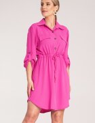 Figl Rochie camasa dama - fucsia - poliester -