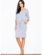 Figl Rochie casual - larga - gri - bumbac