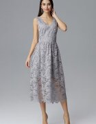 Figl Rochie de seara - gri - din material elegant -