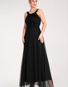Figl Rochie de seara maxi - neagra - din poliester si elastan -