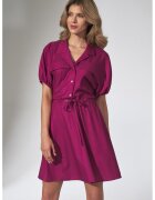 Figl Rochie de vara M739 - fucsia - maneca scurta - viscoza