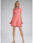 Figl Rochie de vara - maneca scurta - culoare coral - viscoza