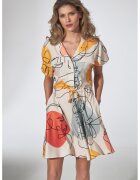 Figl Rochie de vara - model descheiat - multicolor - poliester