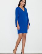 Figl Rochie de zi casual - albastru poliester viscoza