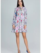 Figl Rochie de zi M599 73 - florala - poliester - multicolor