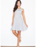 Figl Rochie dungi - gri - vara - bumbac