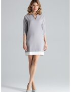 Figl Rochie eleganta - cu buzunare - gri - poliester