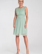 Figl Rochie eleganta - decolteu la spate - din plasa - menta -