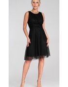 Figl Rochie eleganta - decolteu la spate - din plasa - neagra -