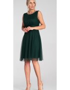Figl Rochie eleganta - decolteu la spate - din plasa - verde -