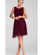 Figl Rochie eleganta - decolteu la spate - plasa - visinie -